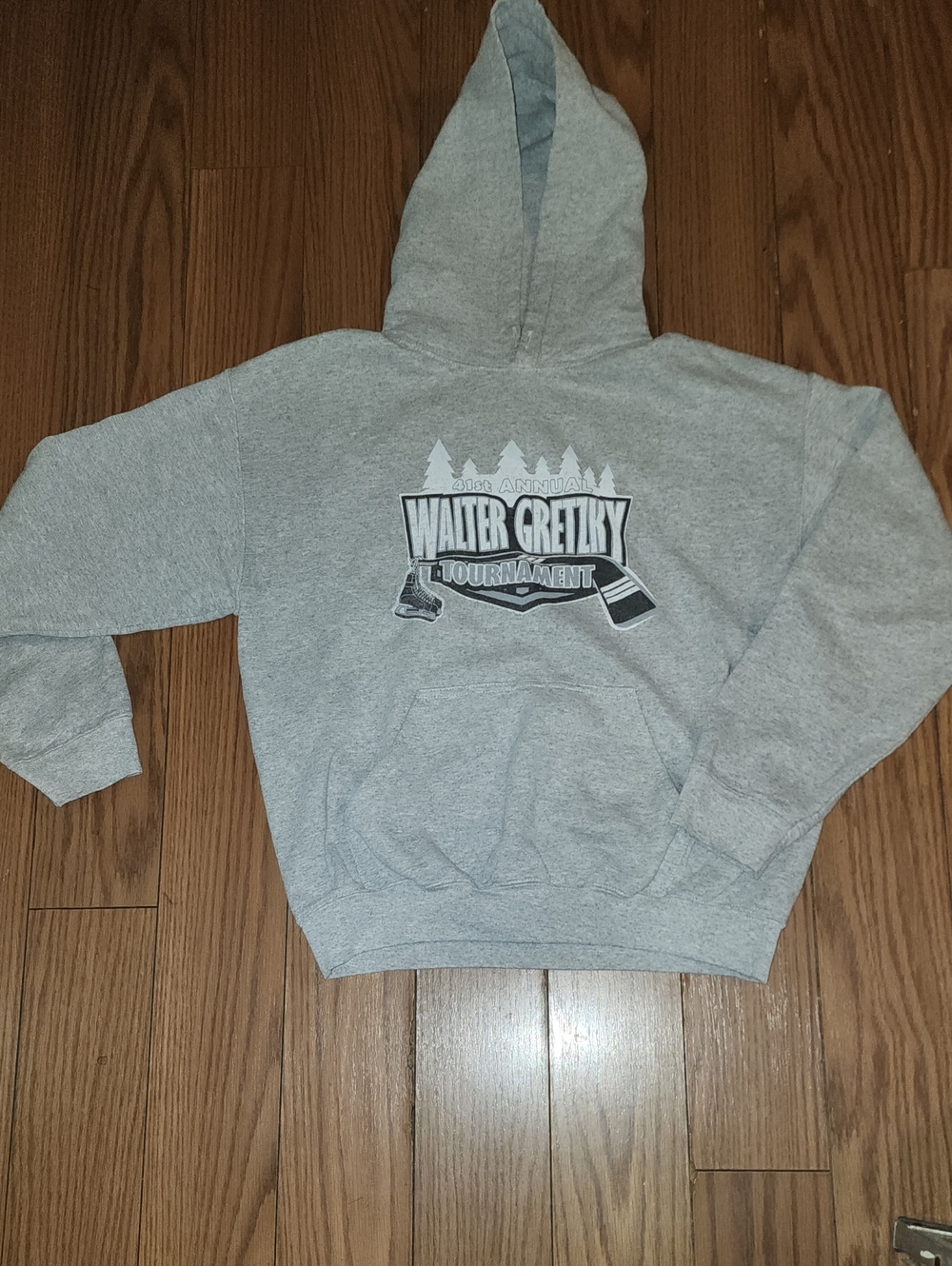 Gildan Gray Hoodie with Walter Gretzky Tournament Graphic